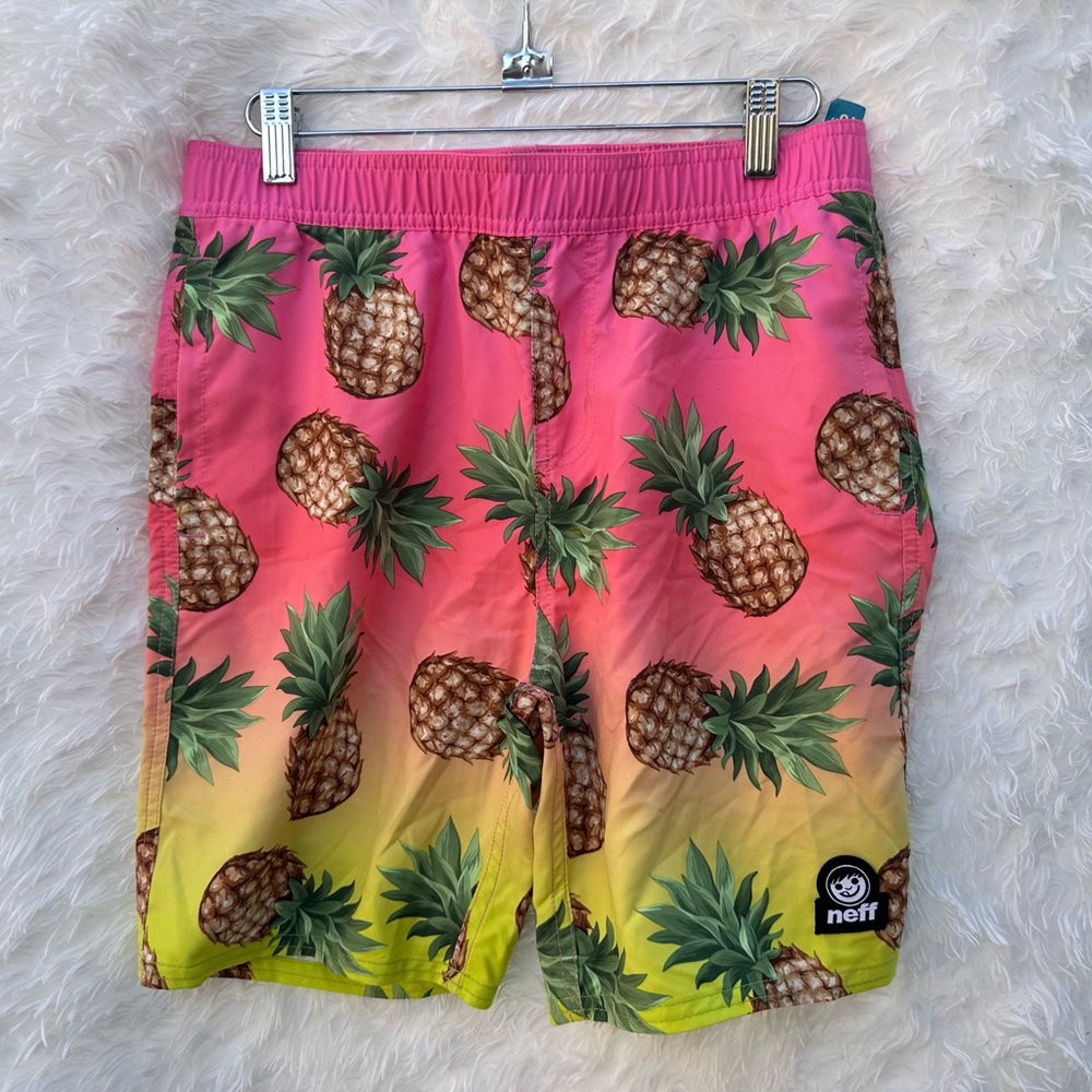 Neff Pineapple Print Swim Shorts - Picture 2 of 4